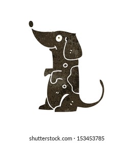 retro cartoon cute dog