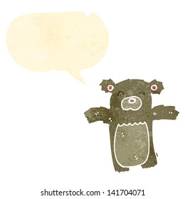 retro cartoon cute teddy bear