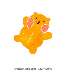 retro cartoon cute teddy bear
