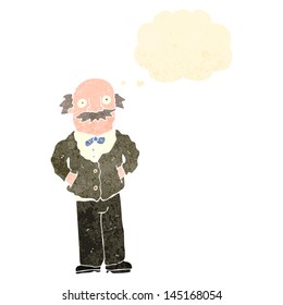retro cartoon dad with thought bubble