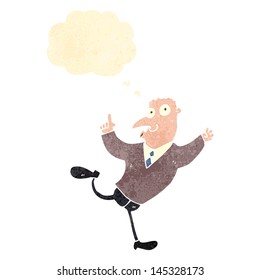 retro cartoon dad with thought bubble
