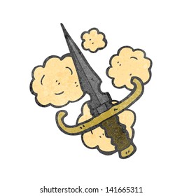 retro cartoon dagger