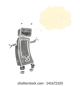 robot bailador de dibujos animados retro