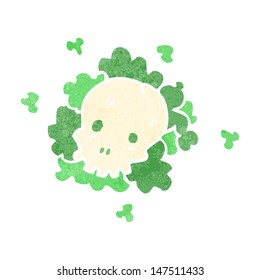 nube de muerte de dibujos animados retro
