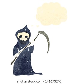 retro cartoon death with scythe
