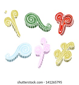 retro cartoon decorative elements