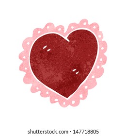 retro cartoon decorative heart symbol