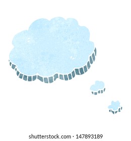 retro cartoon decorative thought bubble