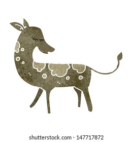 retro cartoon deer