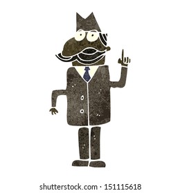 Retro-Cartoon-Detektivlösungsgehäuse