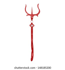 retro cartoon devil fork