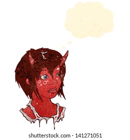 retro cartoon devil girl