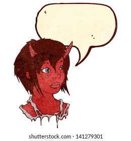 retro cartoon devil girl