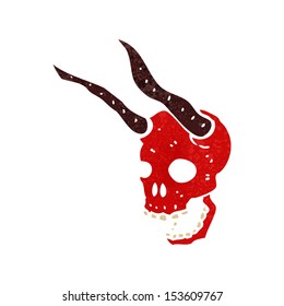 retro cartoon devil skull