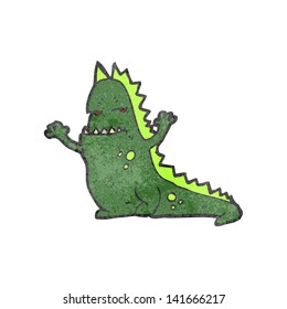 retro cartoon dinosaur