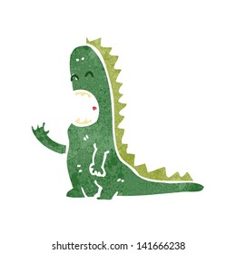 dinosaurio de dibujos animados retro