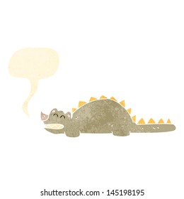 dinosaurio de dibujos animados retro