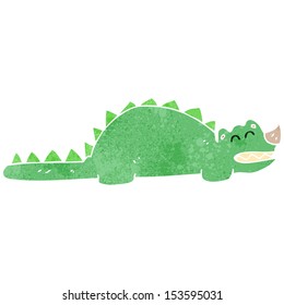 retro cartoon dinosaur