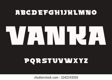 Retro cartoon display font vector