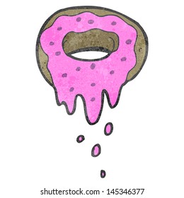 retro cartoon donut