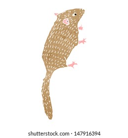 retro cartoon dormouse