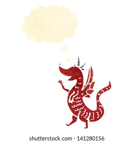 retro cartoon dragon