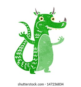 retro cartoon dragon