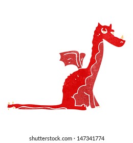 retro cartoon dragon