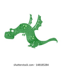 retro cartoon dragon