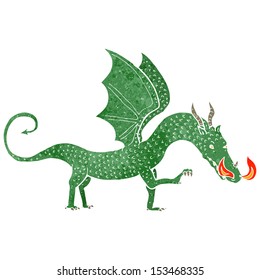 retro cartoon dragon