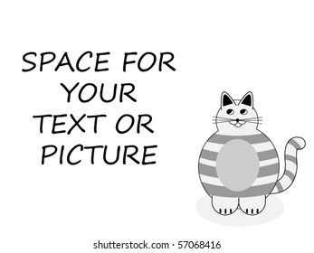 retro cartoon drawing of a cat