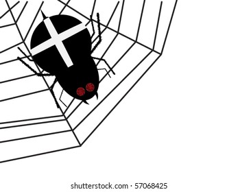 retro cartoon drawing of a spider