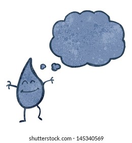  dibujos animados retro gota de agua
