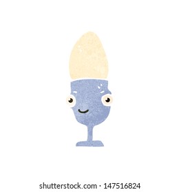 retro cartoon egg