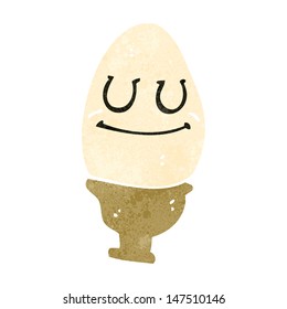 retro cartoon egg character
