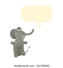 retro cartoon elephant