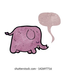 elefante de dibujos animados retro