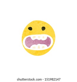 Retro Cartoon Emoticon Gesicht