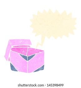 retro cartoon empty gift box