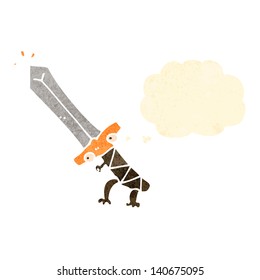 retro cartoon enchanted sword