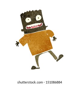 retro cartoon energetic man
