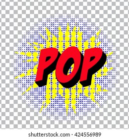 retro cartoon explosion pop art comic poop symbol. Vector