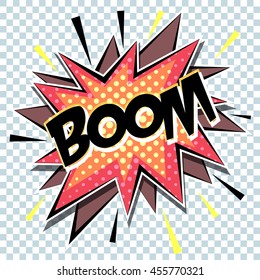 retro cartoon explosion pop art comic boom. Vektorgrafik