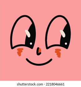 Retro cartoon face and 30s comic book character. Traditional vector emotion elements. Vintage character maker for trend illustration.