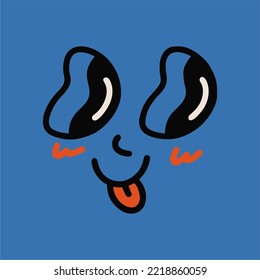 Retro cartoon face and 30s comic book character. Traditional vector emotion elements. Vintage character maker for trend illustration.