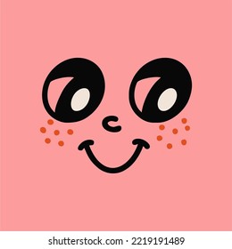 Retro cartoon face and 30s comic book character. Traditional vector emotion elements. Vintage character maker for trend illustration.