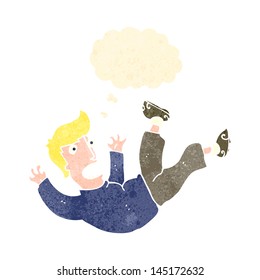 retro cartoon falling man