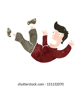 retro cartoon falling man