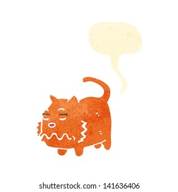 retro cartoon farting cat