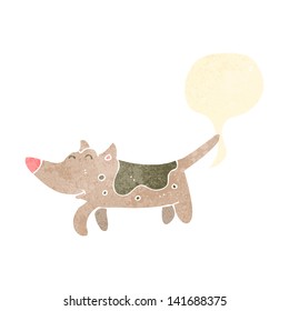retro cartoon farting dog